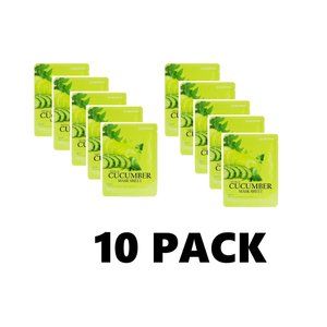 Baroness Cucumber Mask Sheet 10 Sheets - 10 PACK Elastic Moisturizing Hydrate
